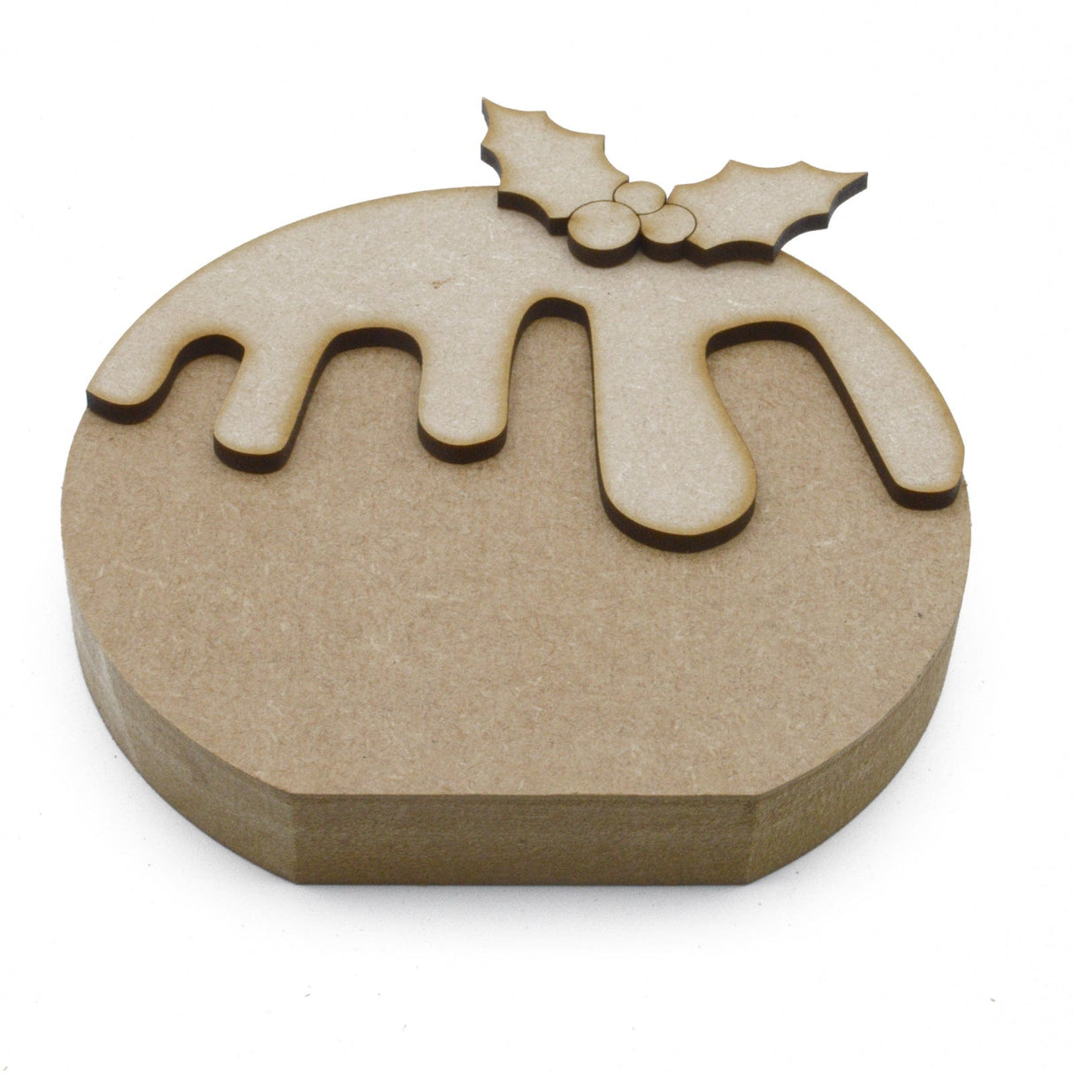 Freestanding Christmas Pudding Layered Shape - Laserworksuk