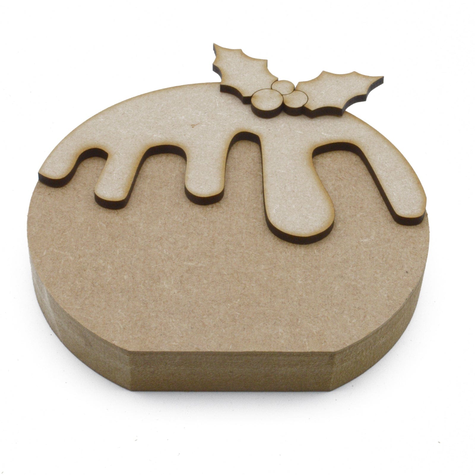 Freestanding Christmas Pudding Layered Shape - Laserworksuk