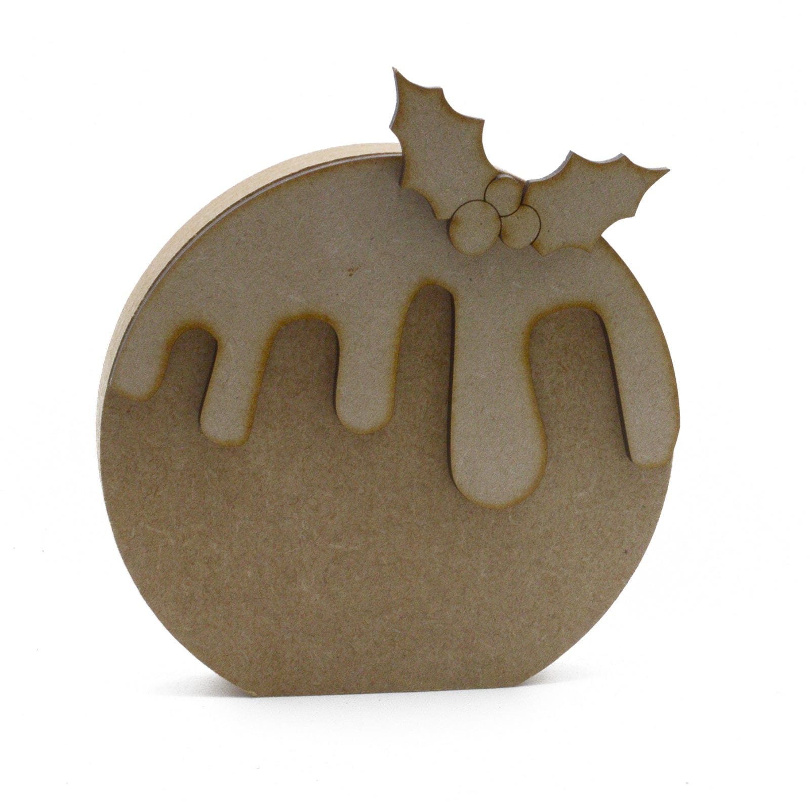 Freestanding Christmas Pudding Layered Shape - Laserworksuk