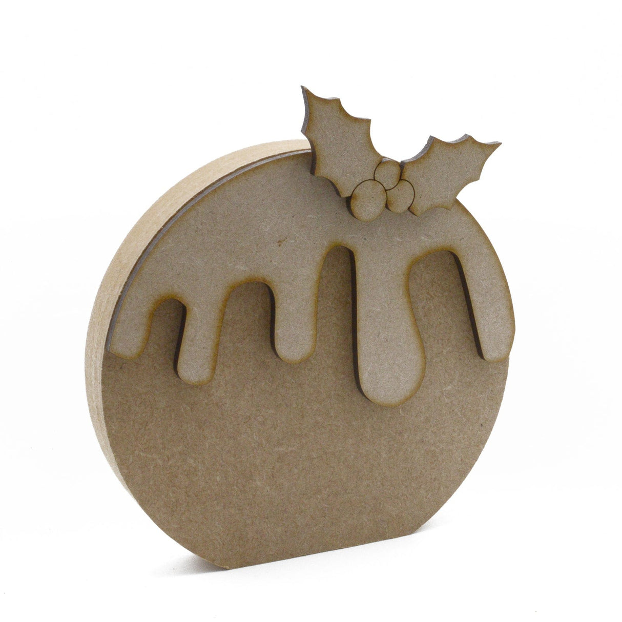 Freestanding Christmas Pudding Layered Shape - Laserworksuk