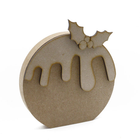 Freestanding Christmas Pudding Layered Shape - Laserworksuk