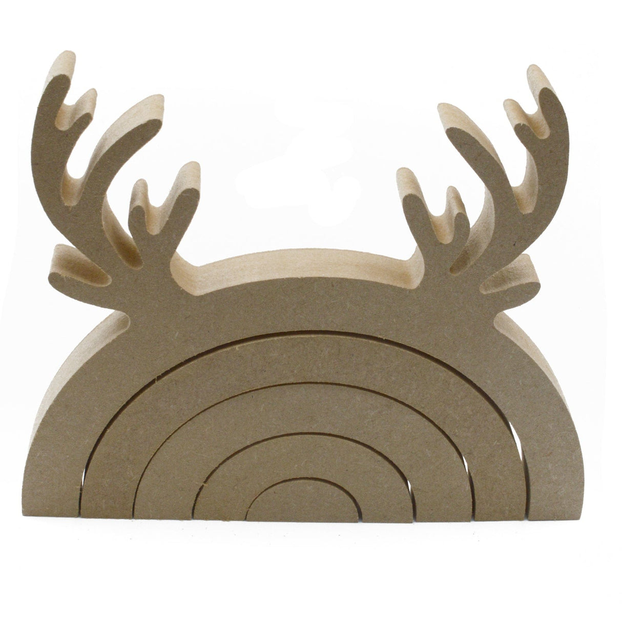 Freestanding Christmas Reindeer Stacking Rainbow Shape - Laserworksuk