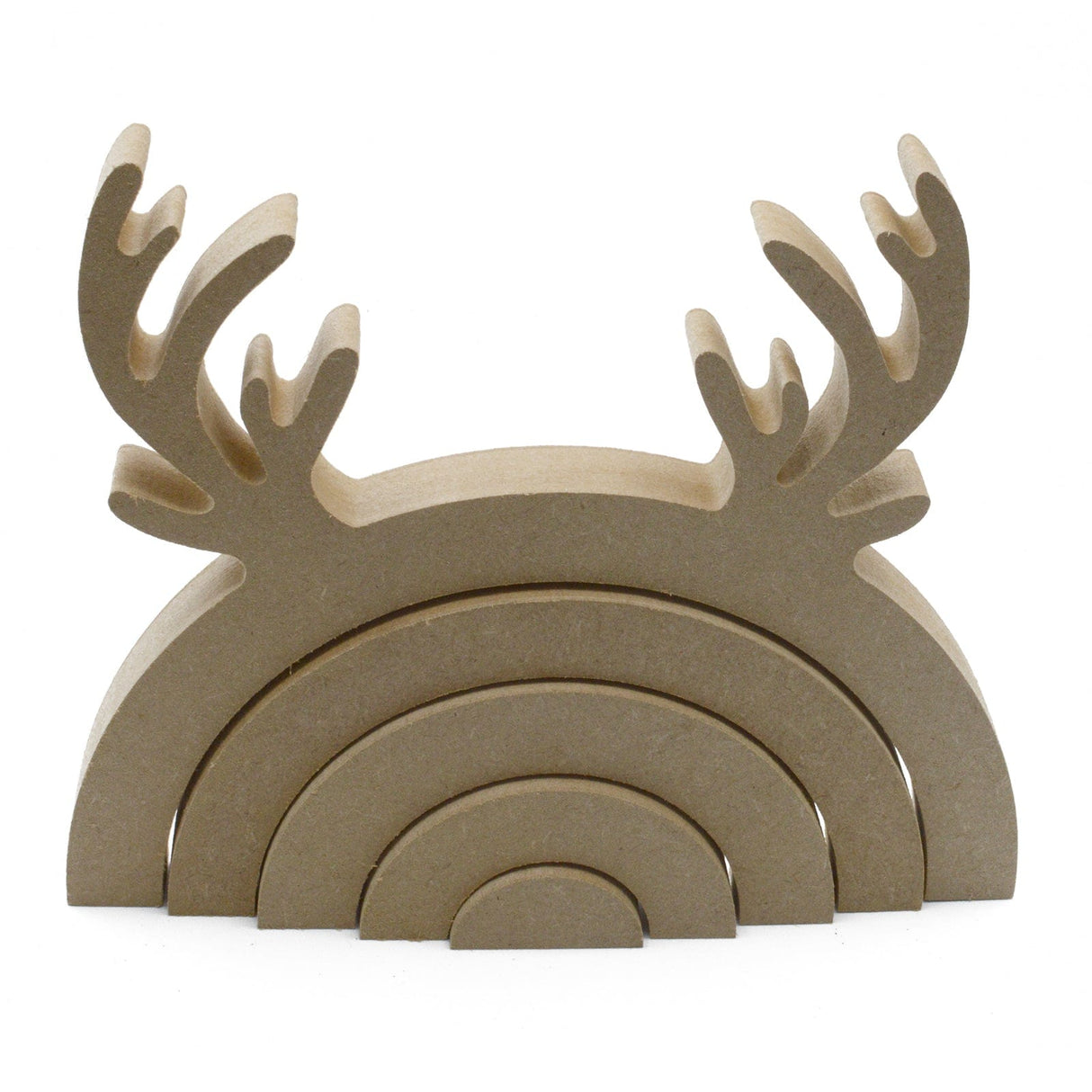 Freestanding Christmas Reindeer Stacking Rainbow Shape - Laserworksuk