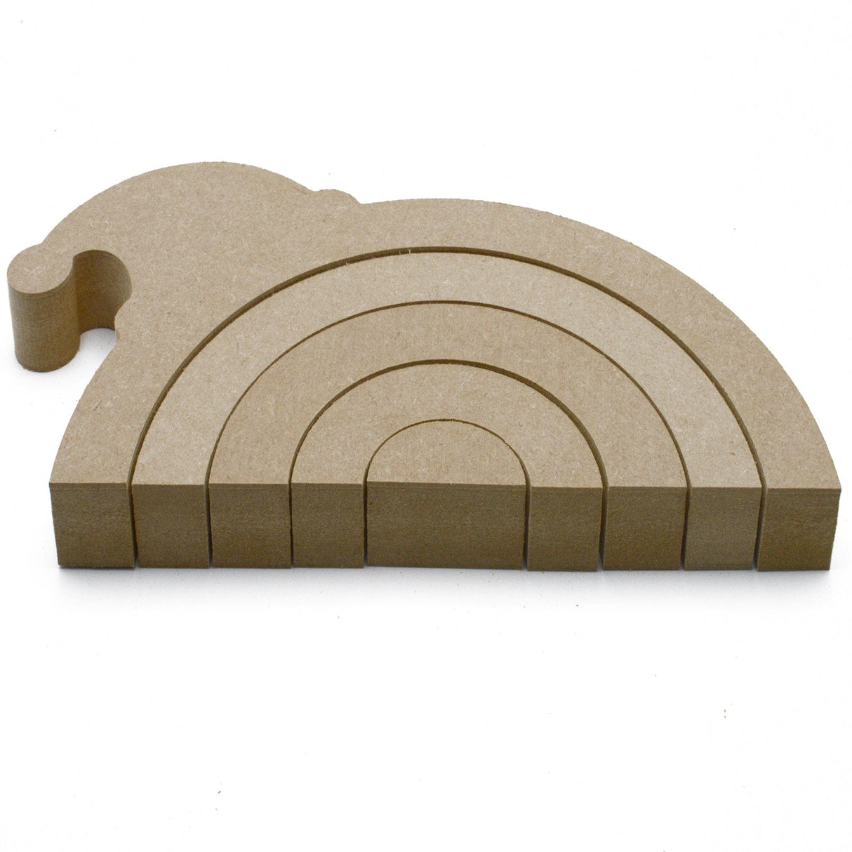 Freestanding Christmas Santa Stacking Rainbow Shape - Laserworksuk