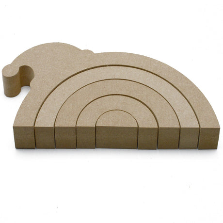 Freestanding Christmas Santa Stacking Rainbow Shape - Laserworksuk