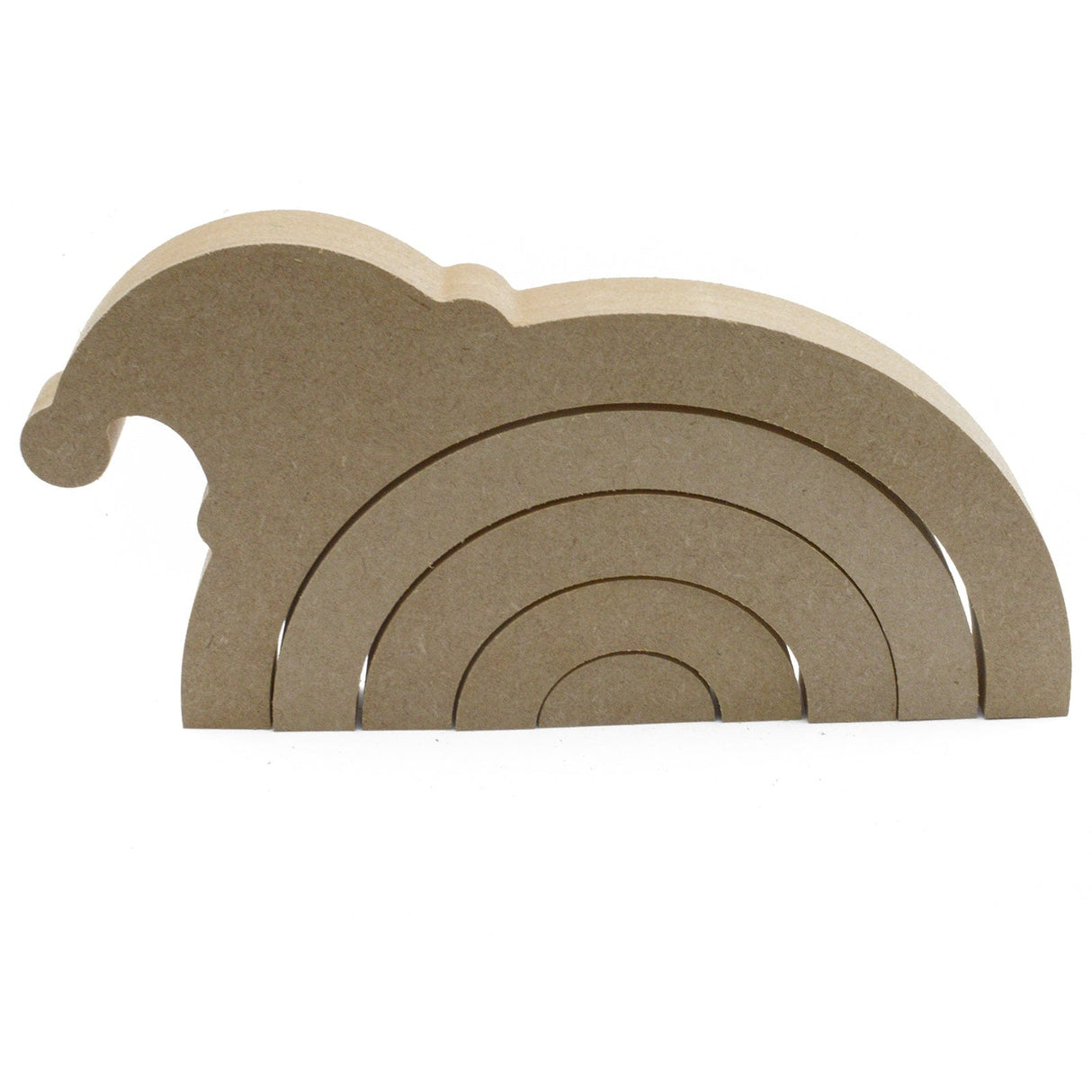 Freestanding Christmas Santa Stacking Rainbow Shape - Laserworksuk