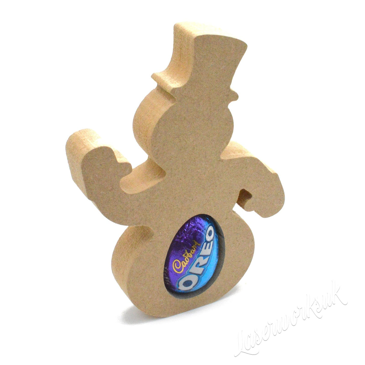 Freestanding Christmas Snowman Chocolate Egg Holder - Laserworksuk