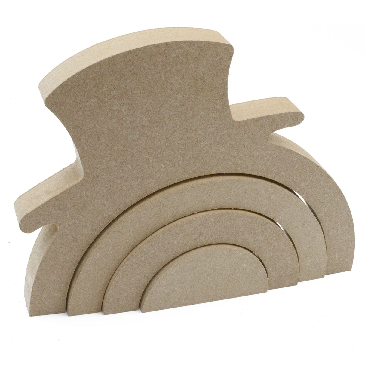 Freestanding Christmas Snowman Stacking Rainbow Shape - Laserworksuk