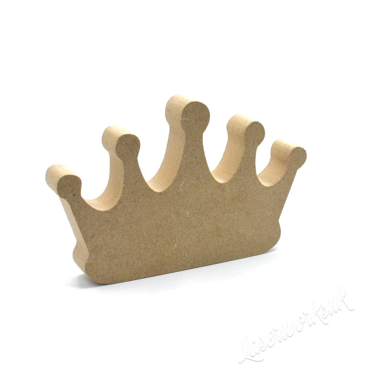 Freestanding Crown 18mm MDF Wooden Craft Shapes - Laserworksuk