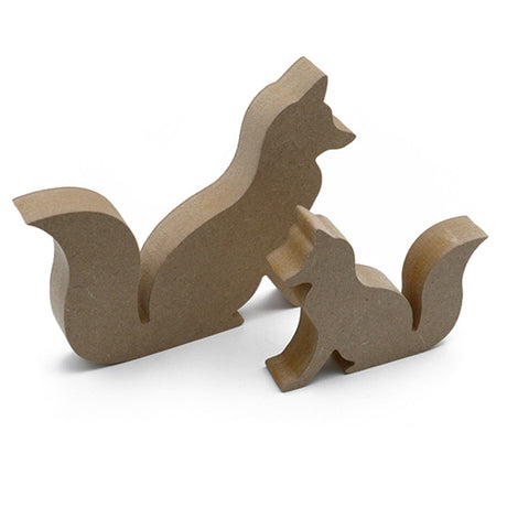 Freestanding Cute Fox 18mm MDF Wooden Craft Shapes - Laserworksuk