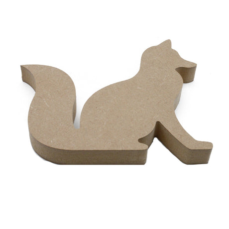 Freestanding Cute Fox 18mm MDF Wooden Craft Shapes - Laserworksuk