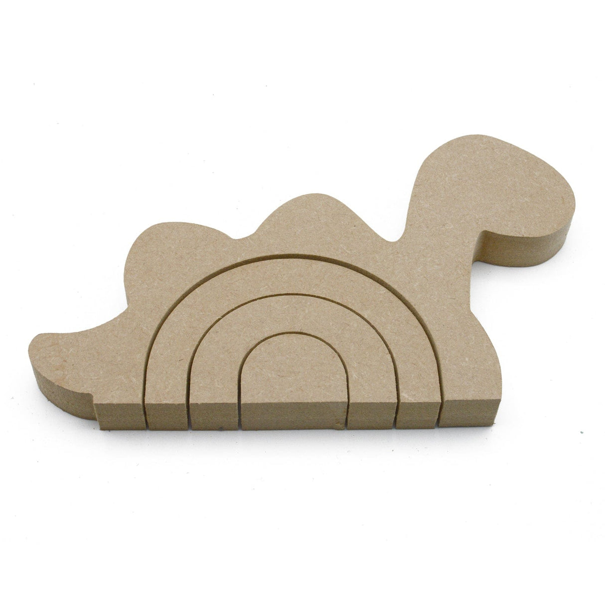 Freestanding Dinosaur Stacking Rainbow Shape -18mm MDF - Laserworksuk