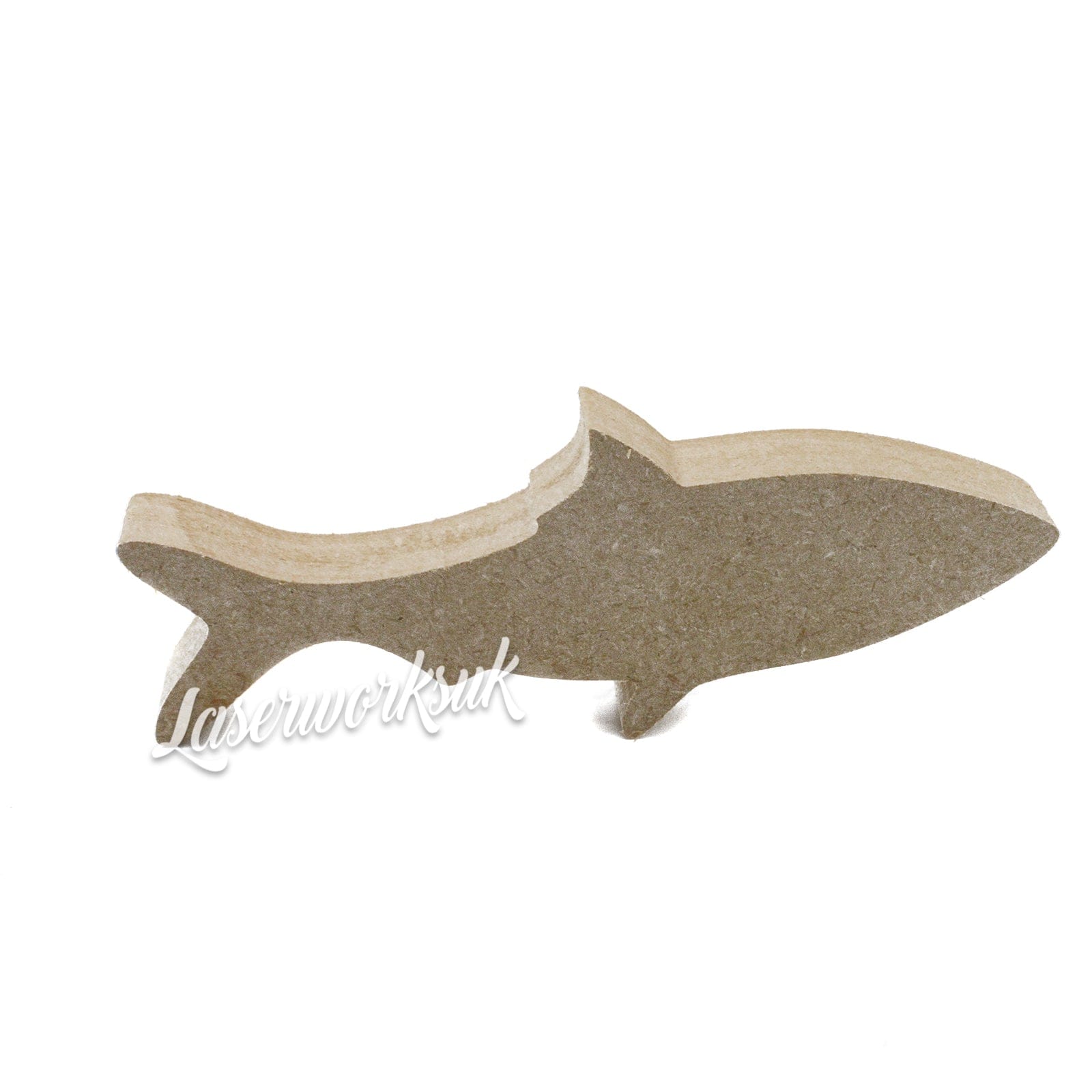 Freestanding Fish - 18mm MDF Wooden Shark Shapes - Laserworksuk