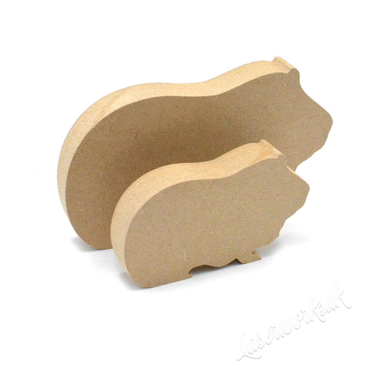 Freestanding Guinee Pig Wooden Craft Shapes - Laserworksuk