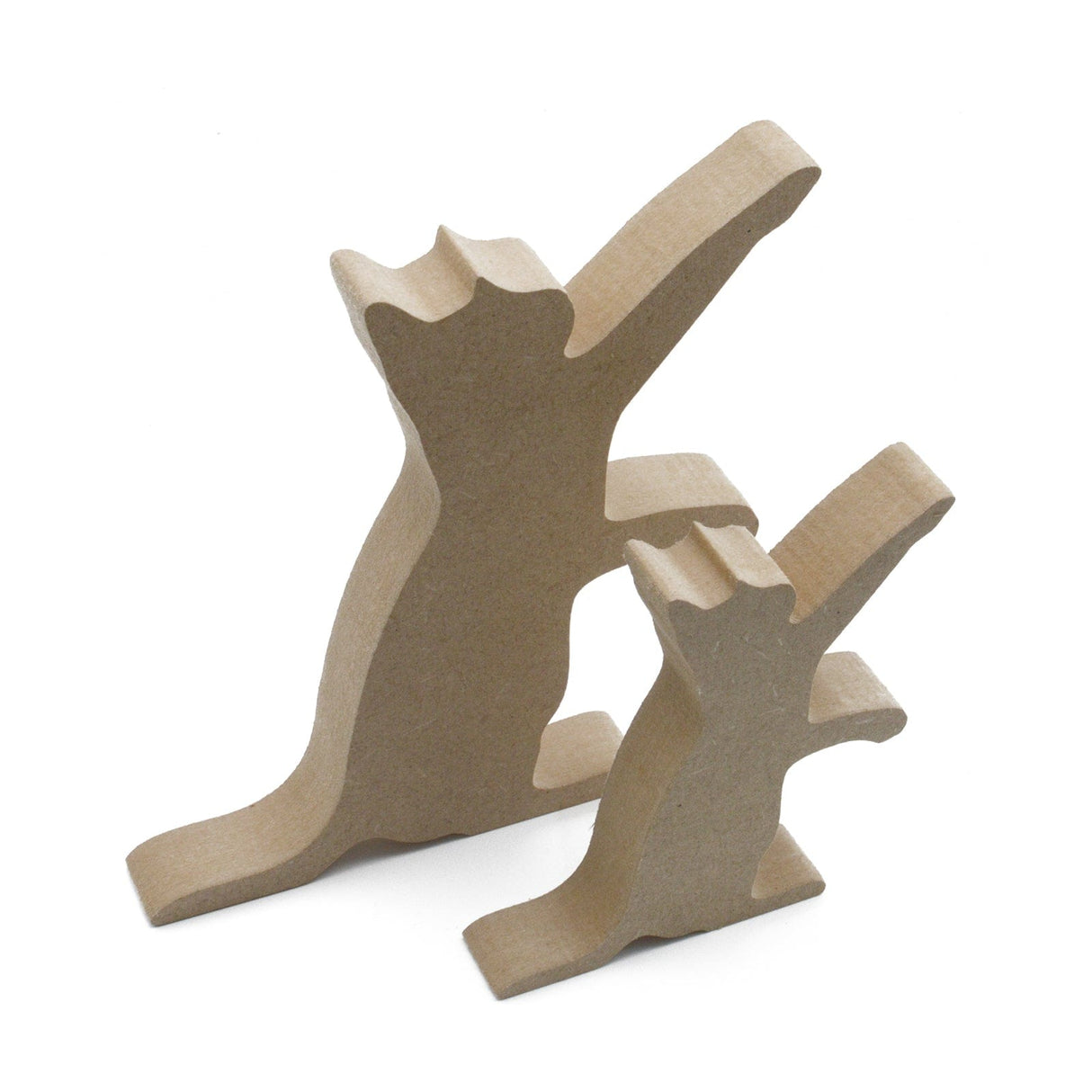 Freestanding Kitten Playing 18mm MDF Wooden Craft Shape - Laserworksuk