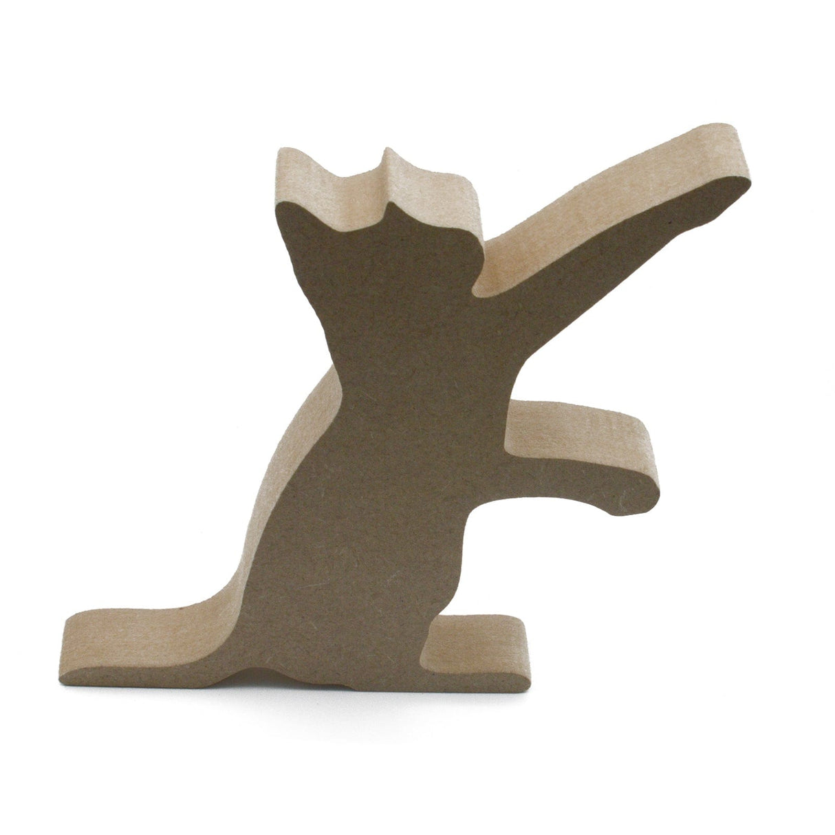 Freestanding Kitten Playing 18mm MDF Wooden Craft Shape - Laserworksuk