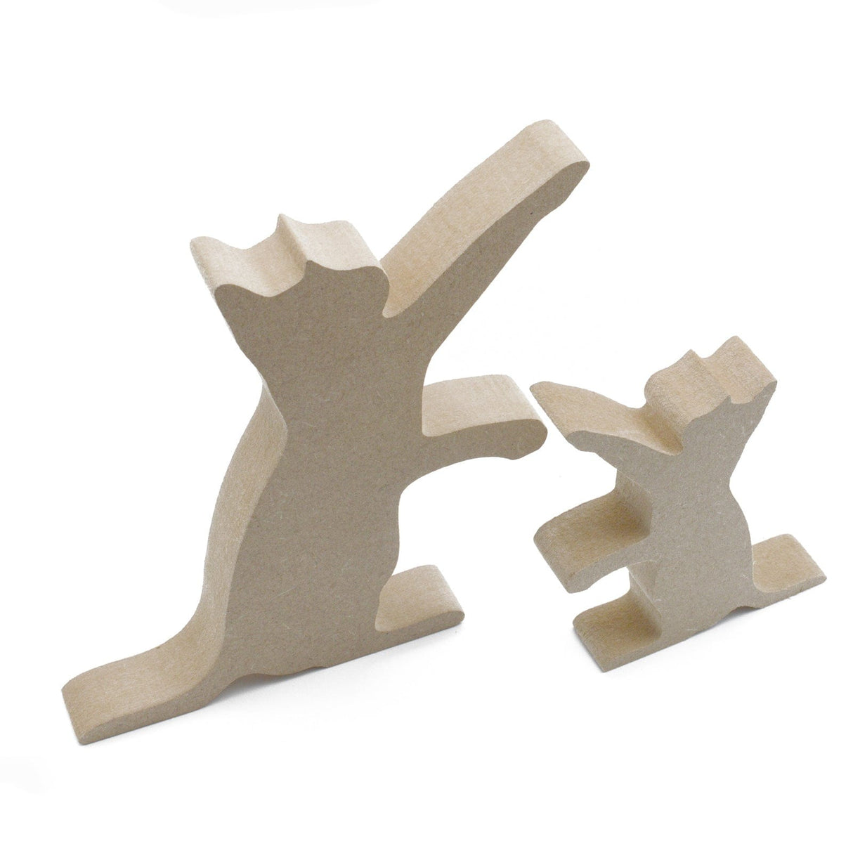 Freestanding Kitten Playing 18mm MDF Wooden Craft Shape - Laserworksuk