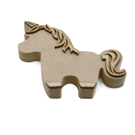 Freestanding Layered Unicorn Shapes - Nursery Decor - Laserworksuk