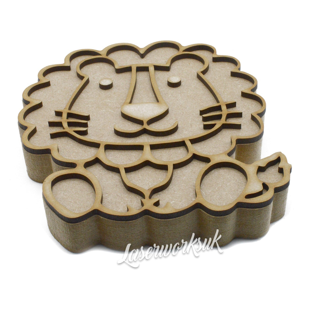 Freestanding Lion 3d Layered Craft Shapes - Nursery Decor - Laserworksuk