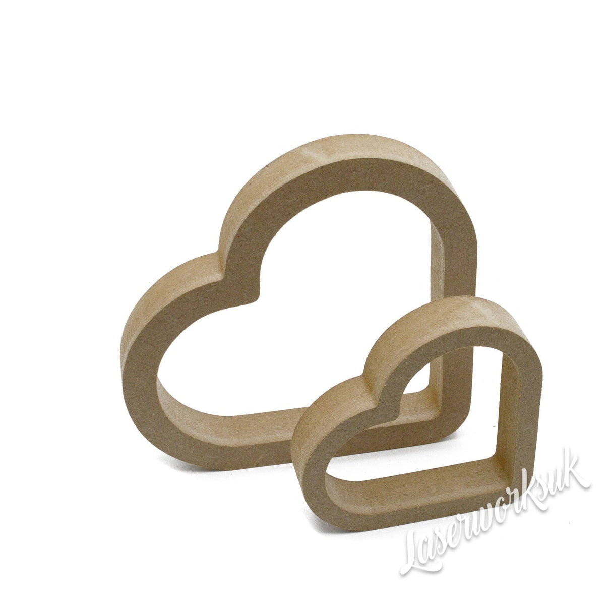 Freestanding Love Heart Border Shapes - Macrame Decor - Laserworksuk