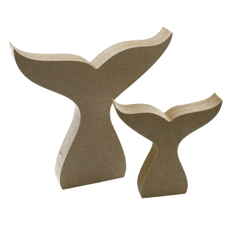 Freestanding mermaid tail shape - 18mm Wooden MDF Fishtail - Laserworksuk