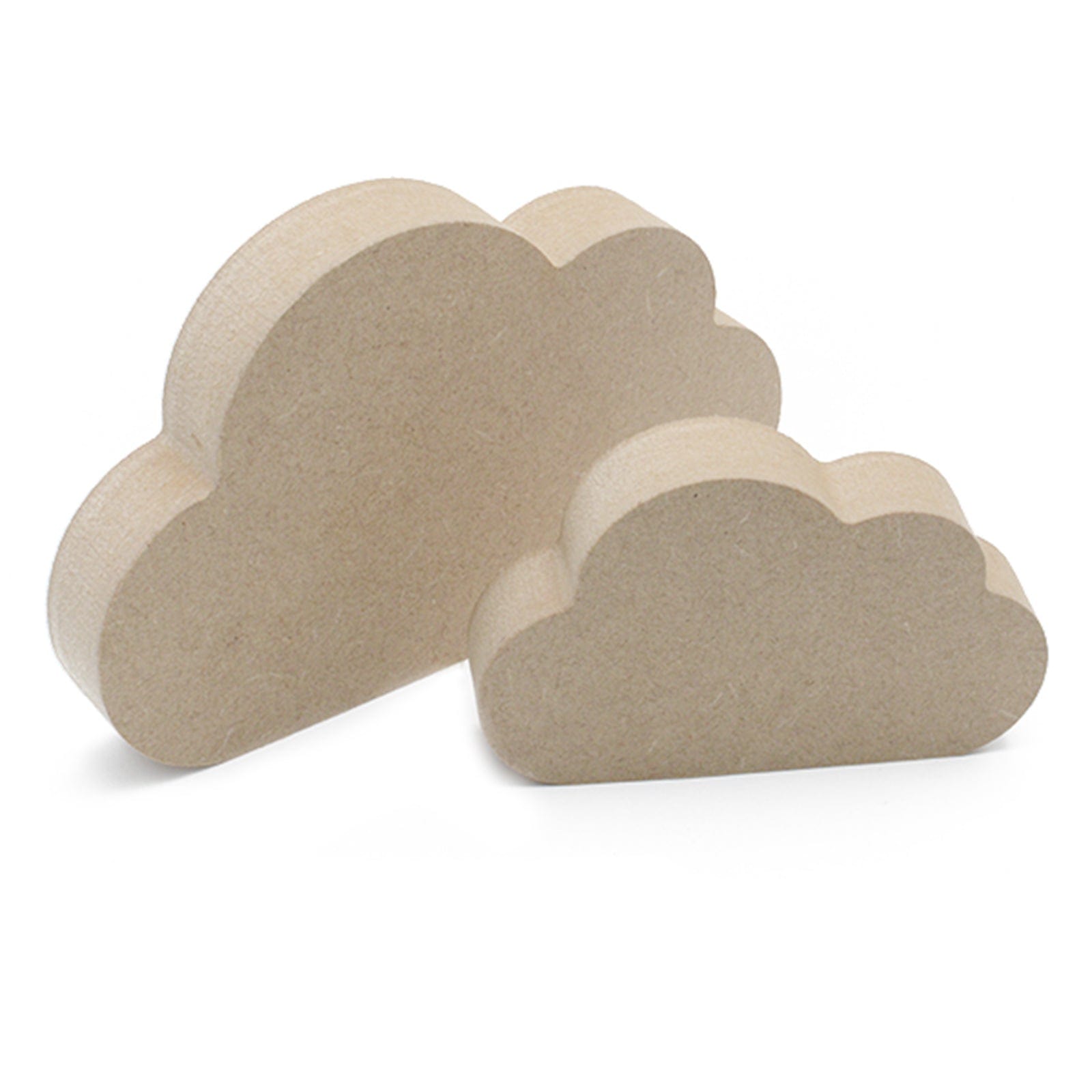 Freestanding Nursery Clouds 18mm MDF Wooden Craft Shapes - Laserworksuk