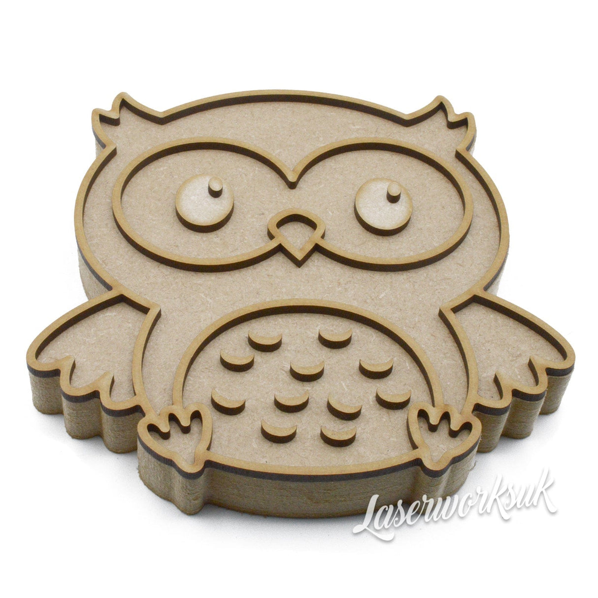 Freestanding Owl Layered Bird Shapes - Nursery Decor - Laserworksuk