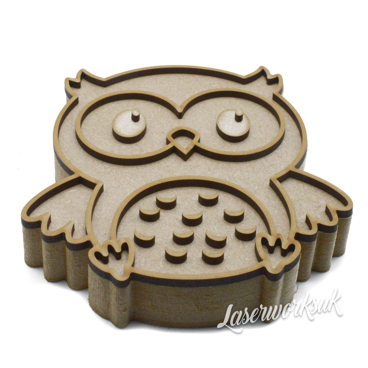 Freestanding Owl Layered Bird Shapes - Nursery Decor - Laserworksuk