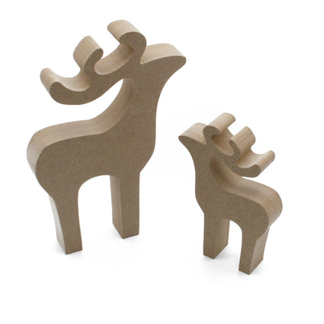 Freestanding Reindeer Christmas Craft Shapes - Laserworksuk