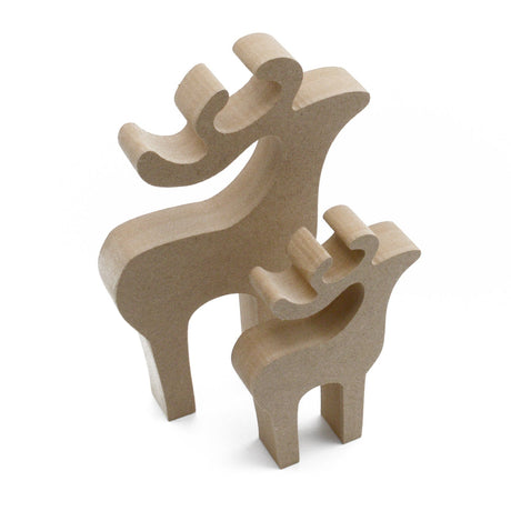 Freestanding Reindeer Christmas Craft Shapes - Laserworksuk