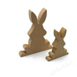 Freestanding Sitting Rabbit Wooden Craft Shapes - Laserworksuk