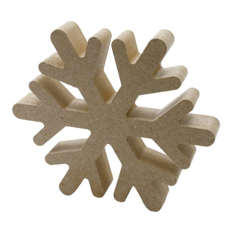 Freestanding Snowflake - Wooden Craft Shapes - LaserworksUK