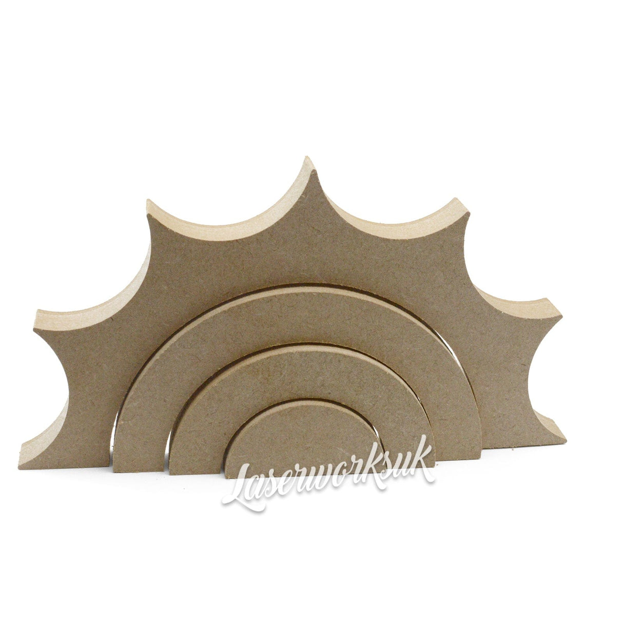 Freestanding Stacking Rainbow Sun -18mm MDF Nursery Décor - Laserworksuk
