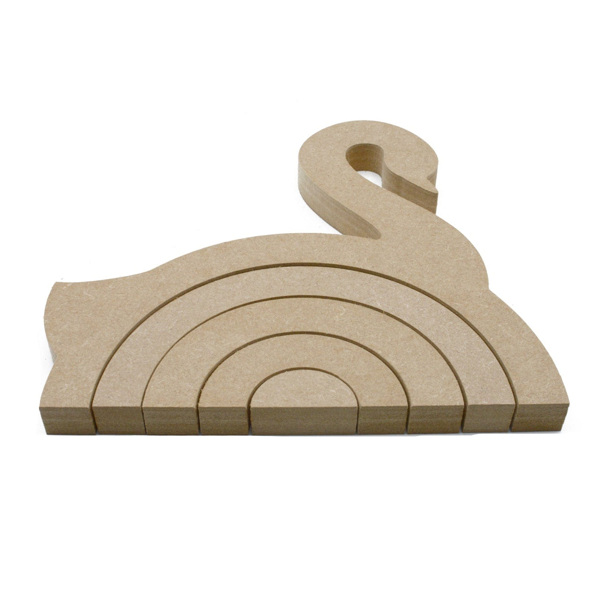 Freestanding Stacking Rainbow Swan -18mm MDF Nursery Décor - Laserworksuk