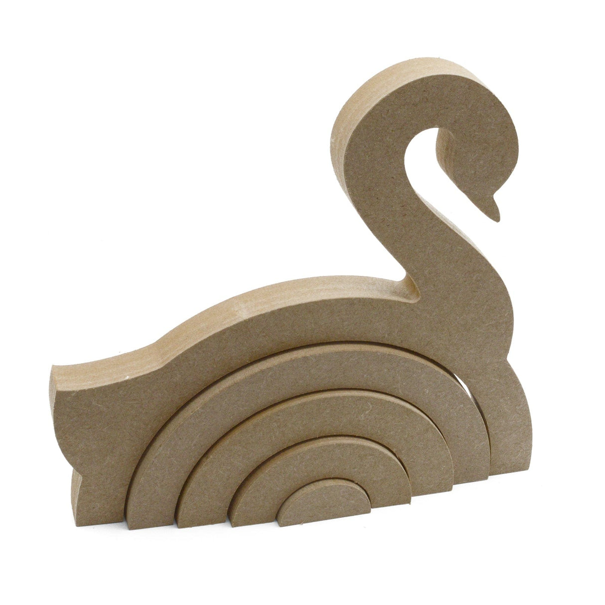 Freestanding Stacking Rainbow Swan -18mm MDF Nursery Décor - Laserworksuk