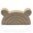 Freestanding Stacking Rainbow With Bear Ears -18mm MDF Nursery Décor - Laserworksuk
