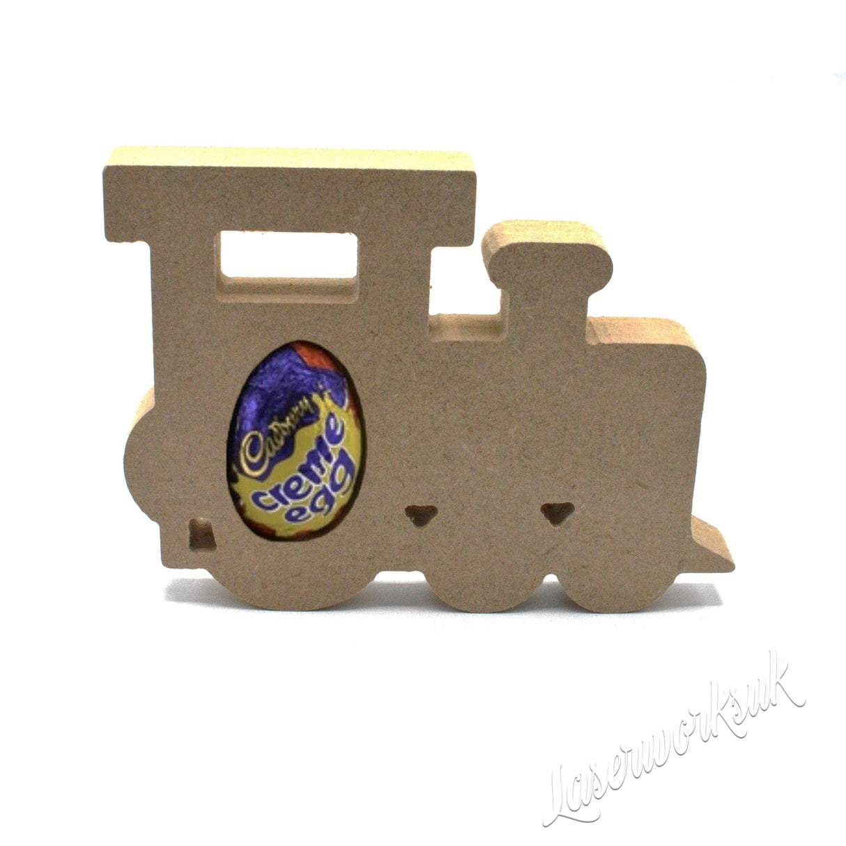 Freestanding Train Chocolate Egg Holder - Easter Shapes - Laserworksuk