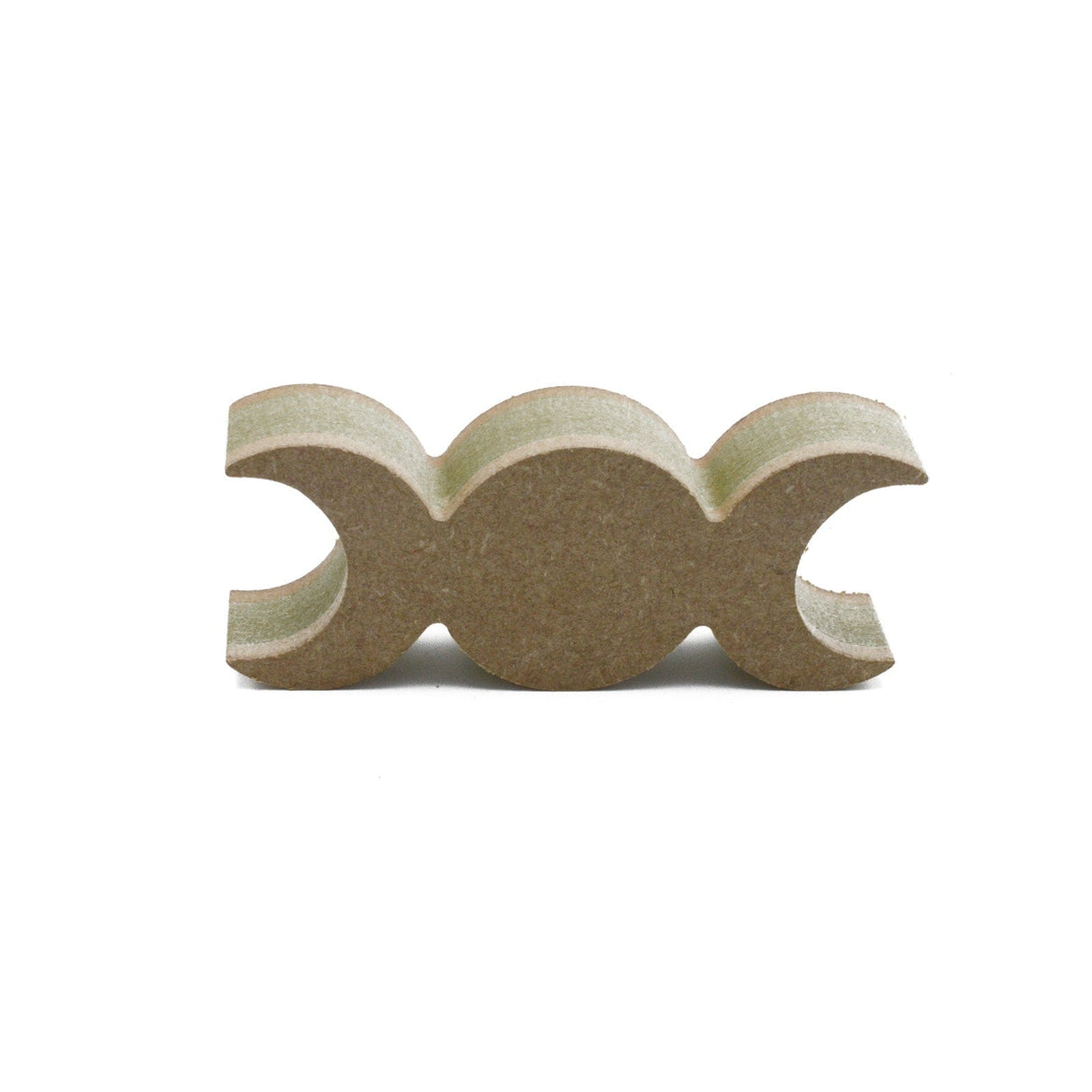 Freestanding Triple Moon Solid Wooden Craft Shapes - Laserworksuk