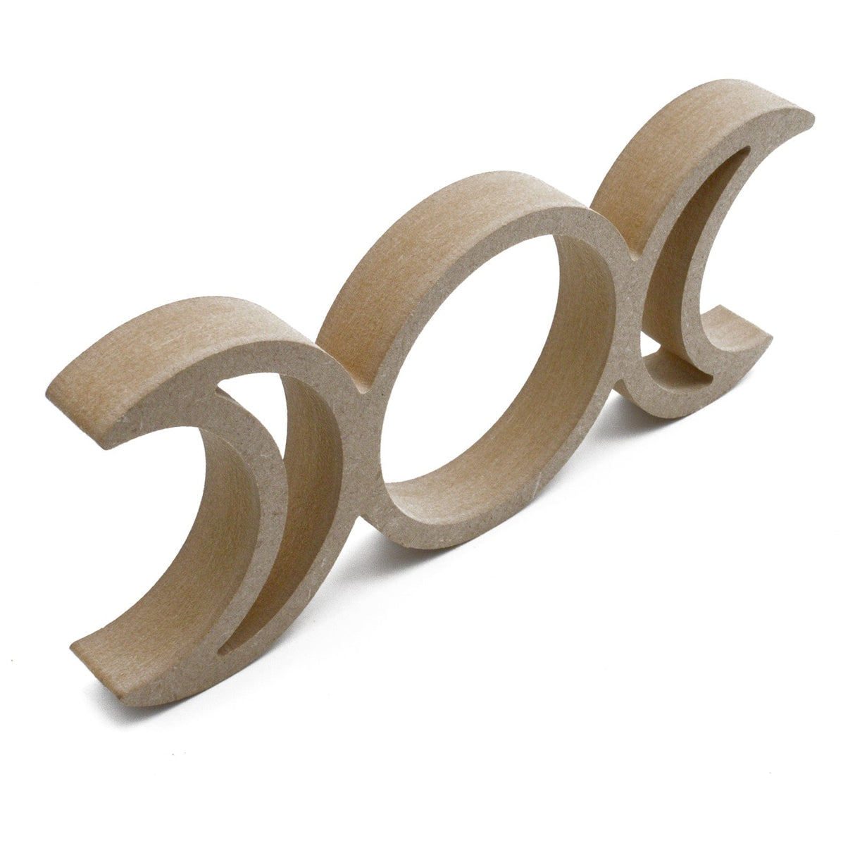 Freestanding Triple Moon Wooden Craft Shapes - Laserworksuk