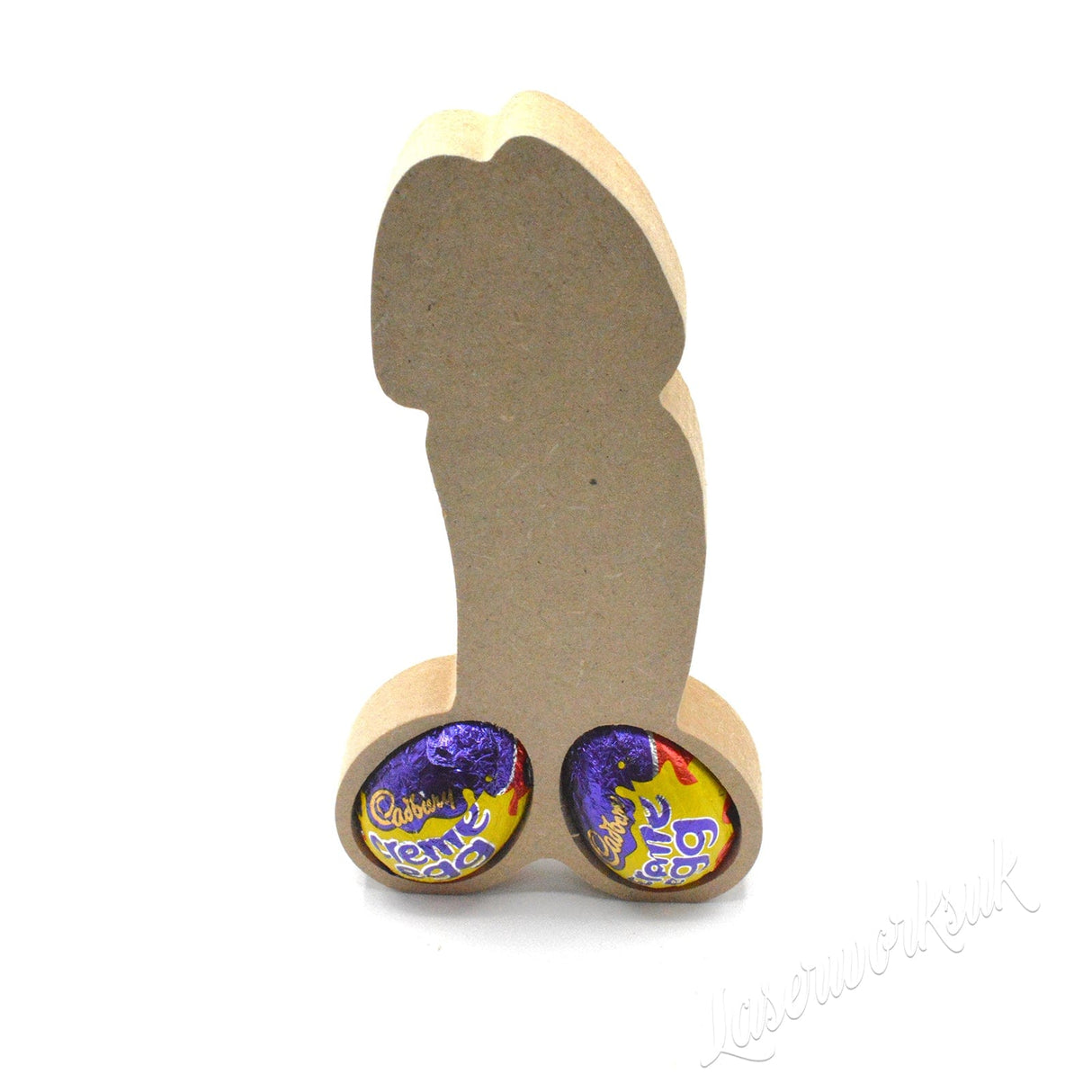 Freestanding Willy Easter Egg Holder Wooden Shapes - Laserworksuk