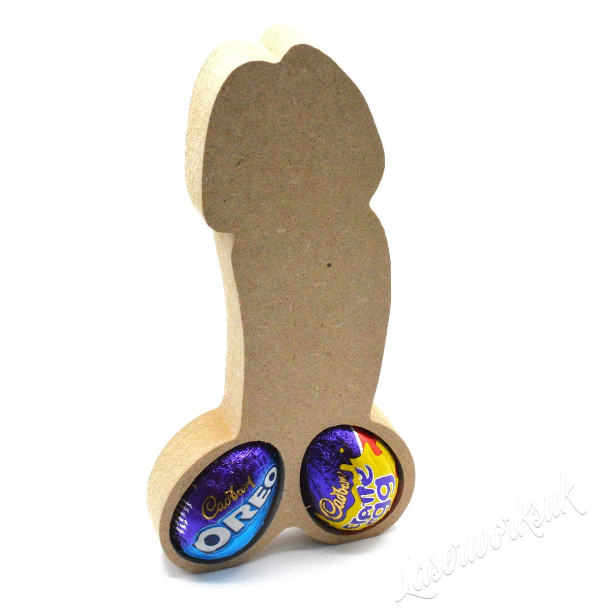 Freestanding Willy Easter Egg Holder Wooden Shapes - Laserworksuk