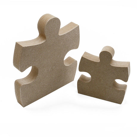Freestanding Wooden Puzzle Pieces - Jigsaw Shapes Nursery Décor - Laserworksuk