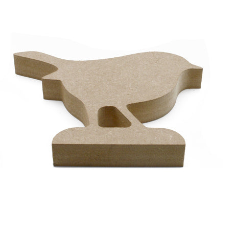 Freestanding Wooden Robin Shape - Christmas Bird Decoration - Laserworksuk