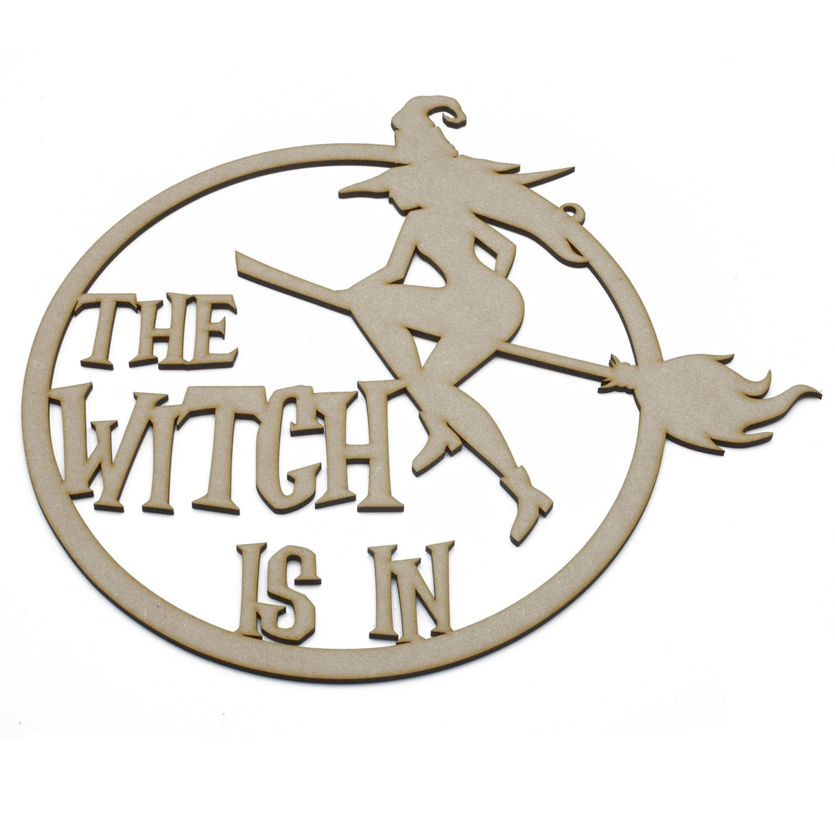 Halloween Flying Witch Layered Door Sign - LaserworksUK