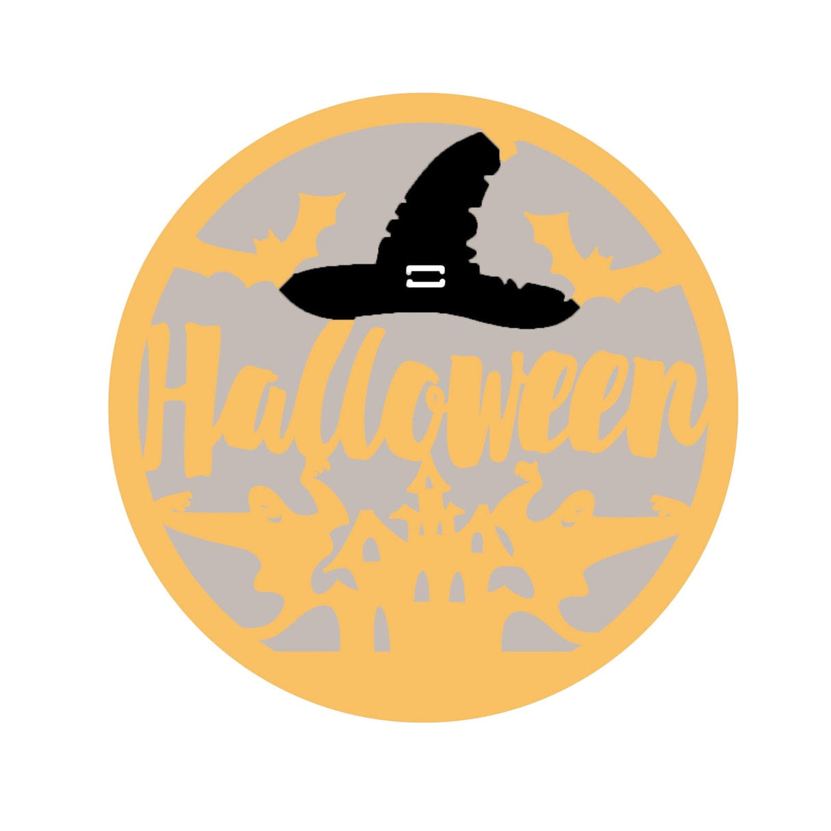 Halloween Haunted House - Layered Door Sign - LaserworksUK