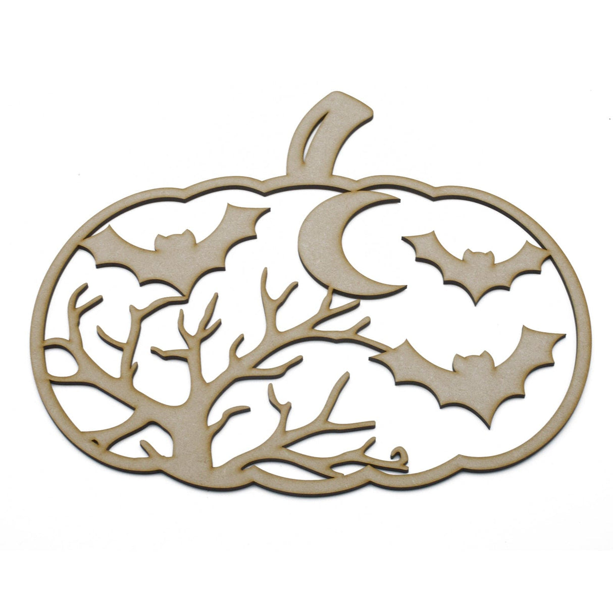 Halloween Pumpkin - Bats 3D Layered Sign - LaserworksUK
