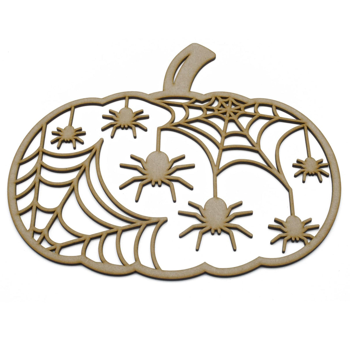 Halloween Pumpkin Spiders and Webs 3D Layered Sign - LaserworksUK