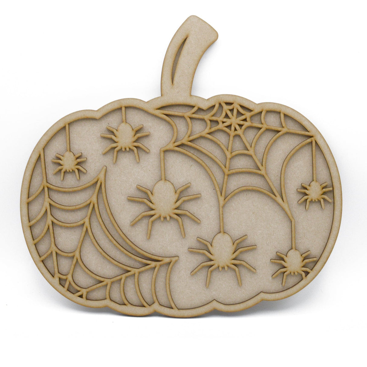 Halloween Pumpkin Spiders and Webs 3D Layered Sign - LaserworksUK