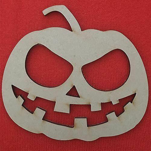 Halloween Scary Pumpkin - Laser Cut MDF Shape Embellishment,Spooky,Crafts,Tag - LaserworksUK