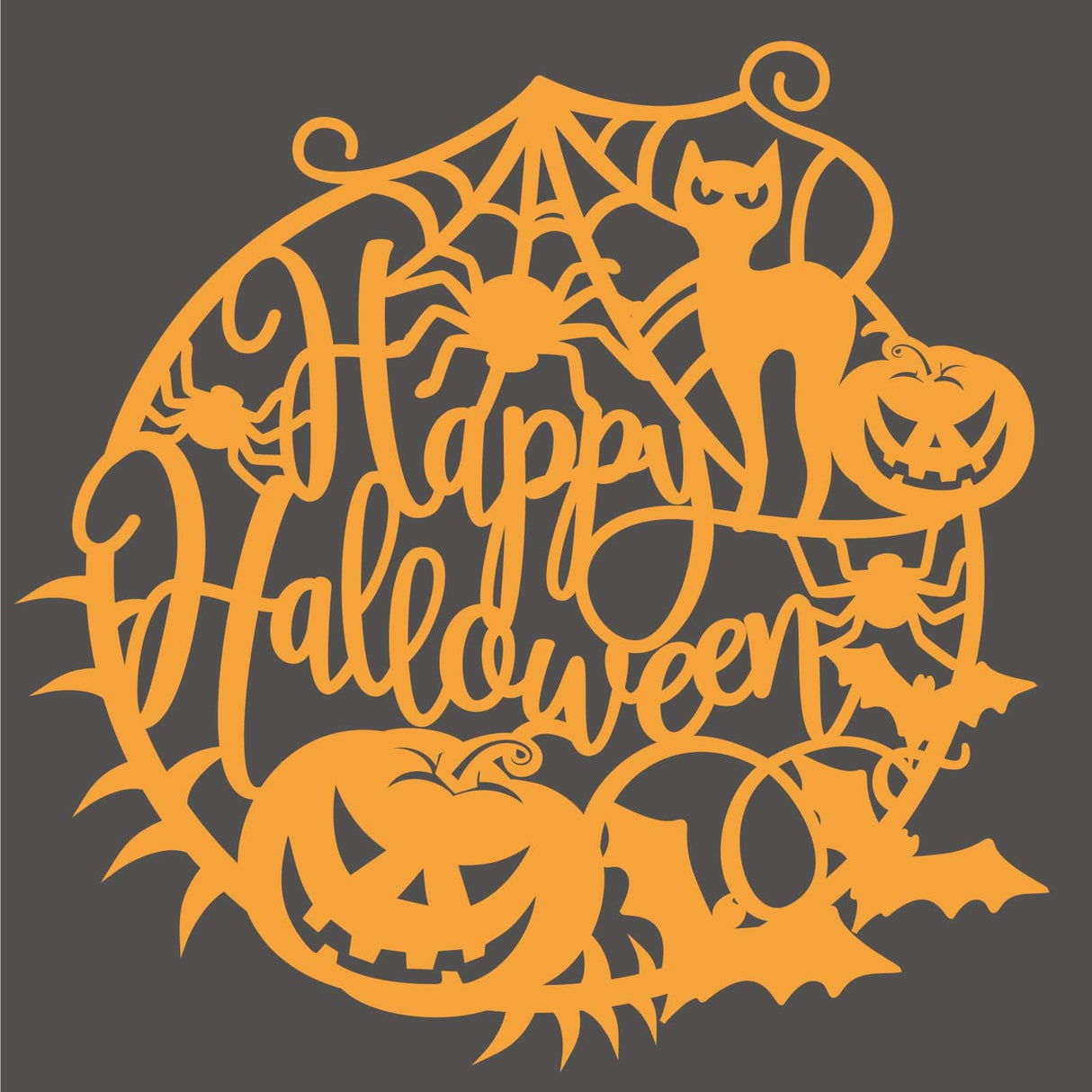 Halloween Trick or Treat Decoration - Wooden Door Hanger - LaserworksUK